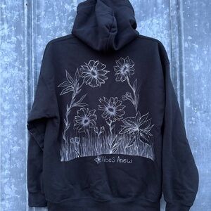 Black Graphic Hoodie